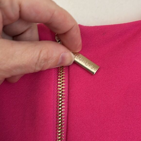 Alexia Admor Women’s ODETTE PUFF SLEEVES hot pink  midi DRESS size small EUC - Picture 12 of 15